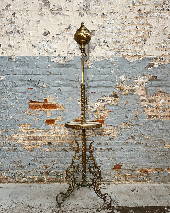 Brass floor lamp