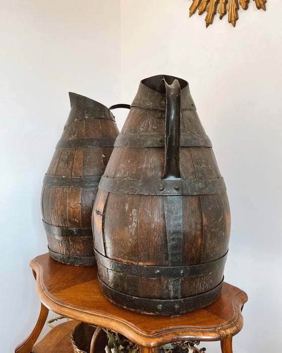 Pair of large cider pitchers