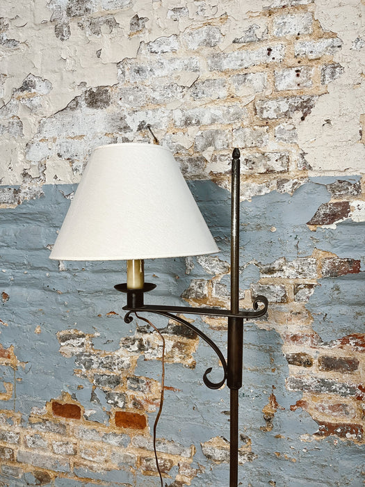 Wrought iron reading lamp