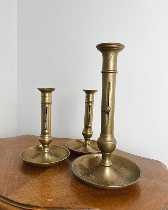 Large brass candlestick