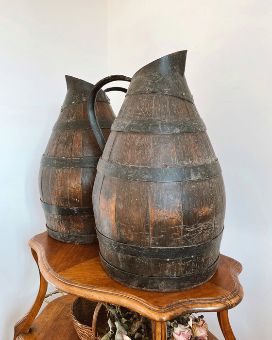 Pair of large cider pitchers