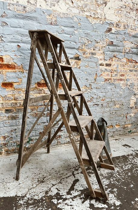 Oak stepladder