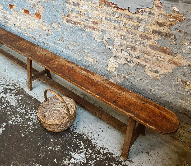 Large pine bench