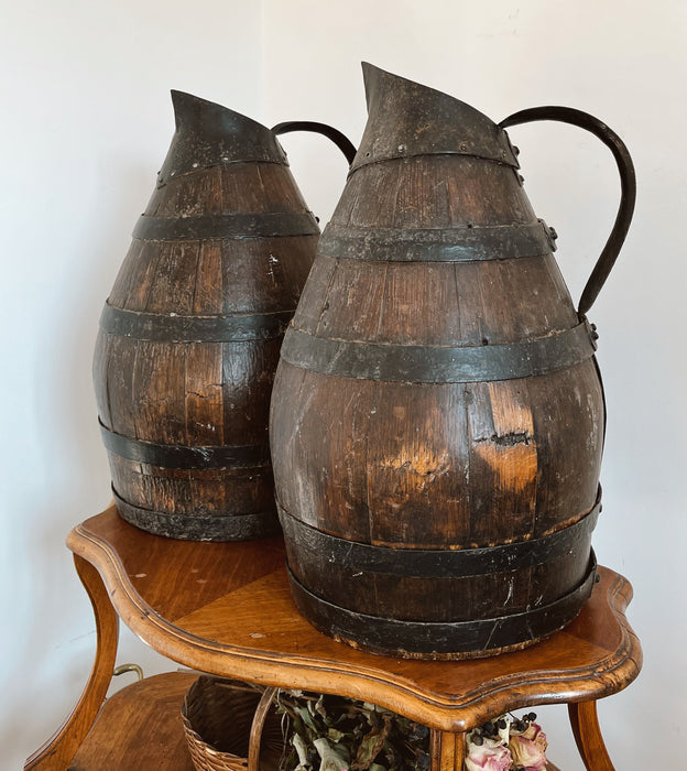 Pair of large cider pitchers